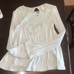 Sea green bell sleeve too